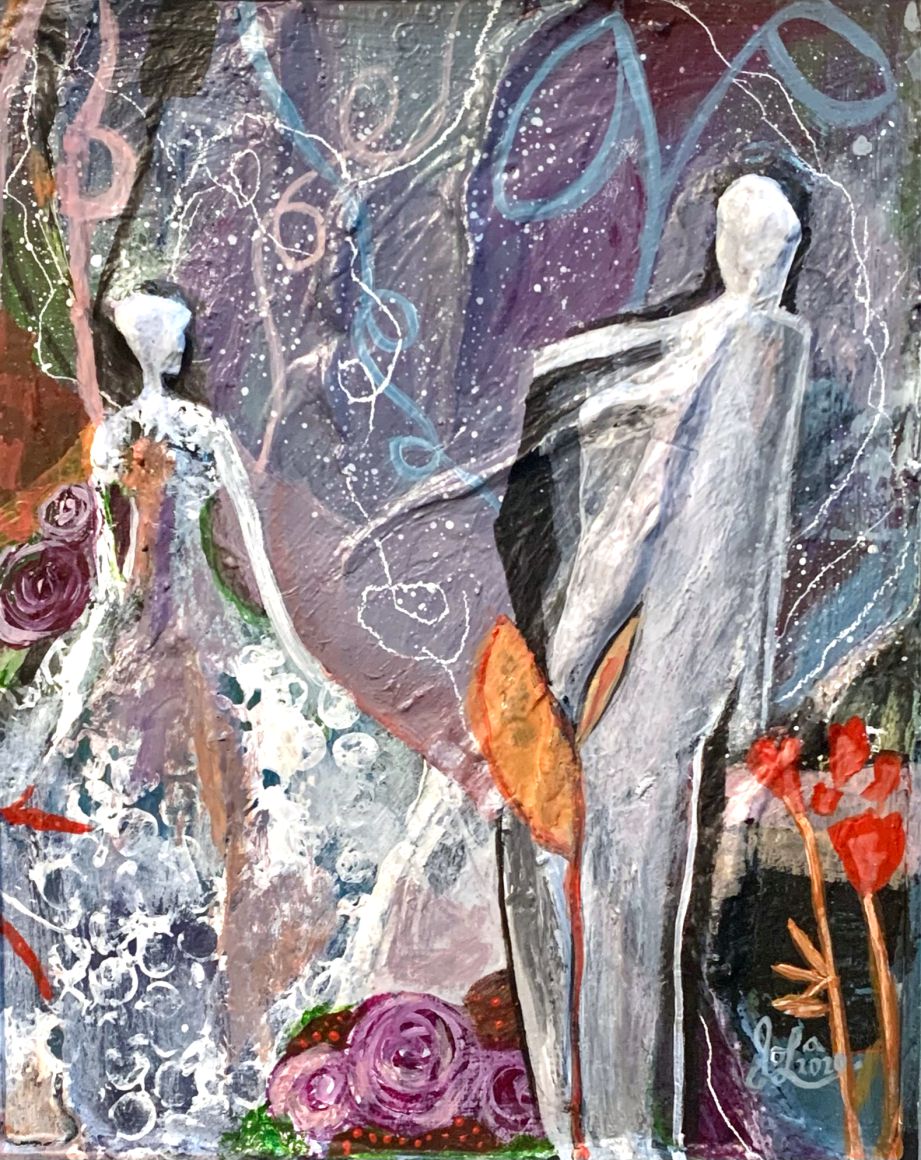 Everything In Between -Jola Liebzeit-8x10-mixedmedia on board-Life Finds Its Way