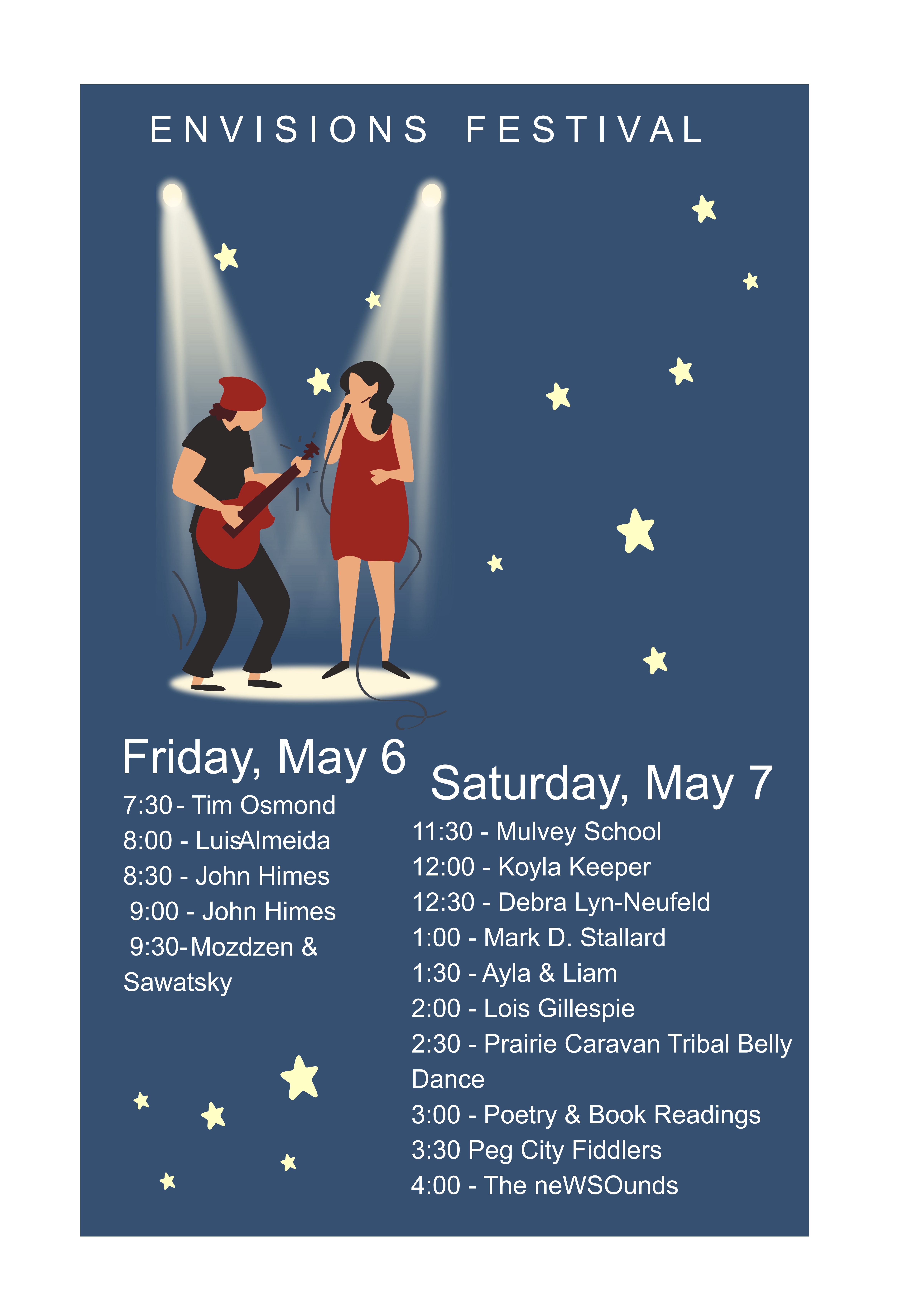 Envision Performers Schedule